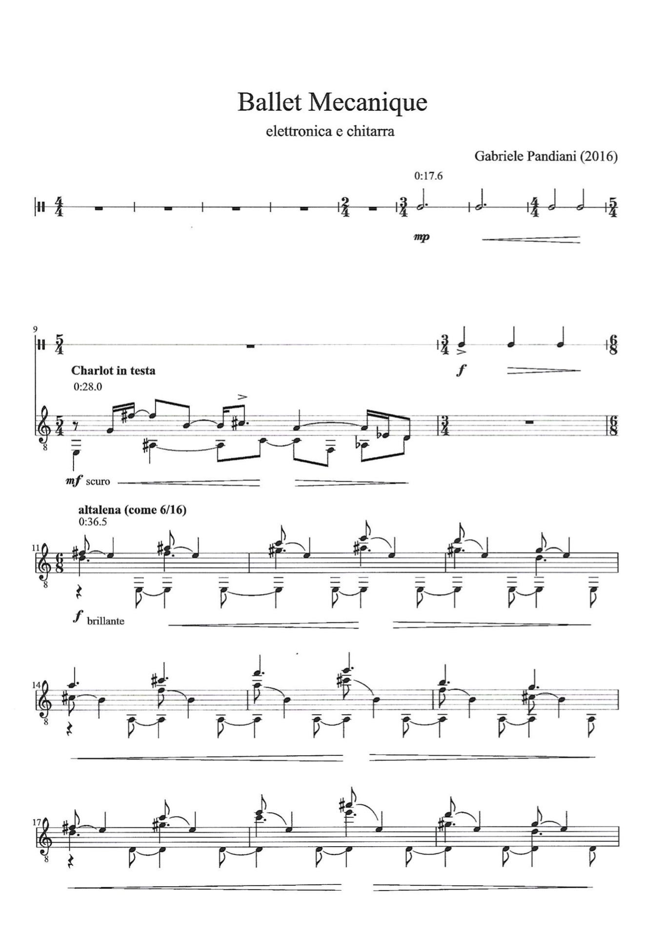 Gabriele Pandiani ballet mecanique